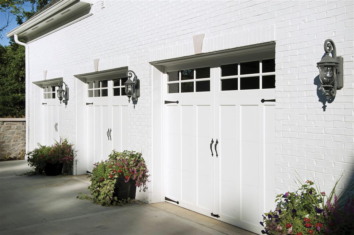 white garage gates